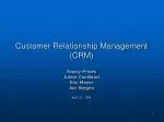 Customer Relationship Management (CRM) - slide 1