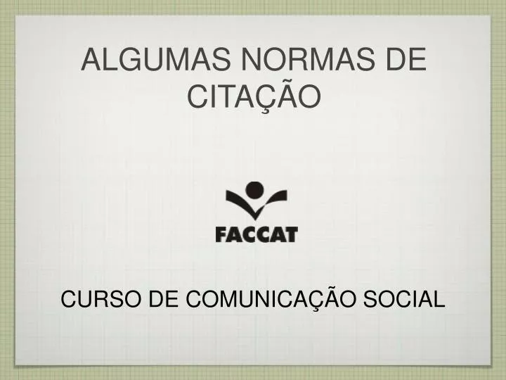 algumas normas de cita o