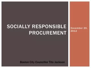 Socially Responsible Procurement