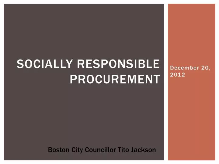 socially responsible procurement