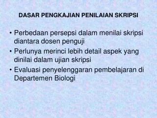 dasar pengkajian penilaian skripsi