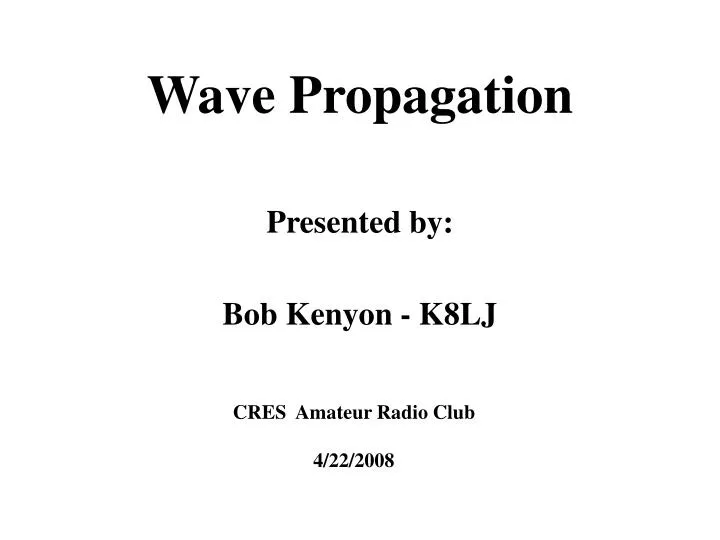 wave propagation