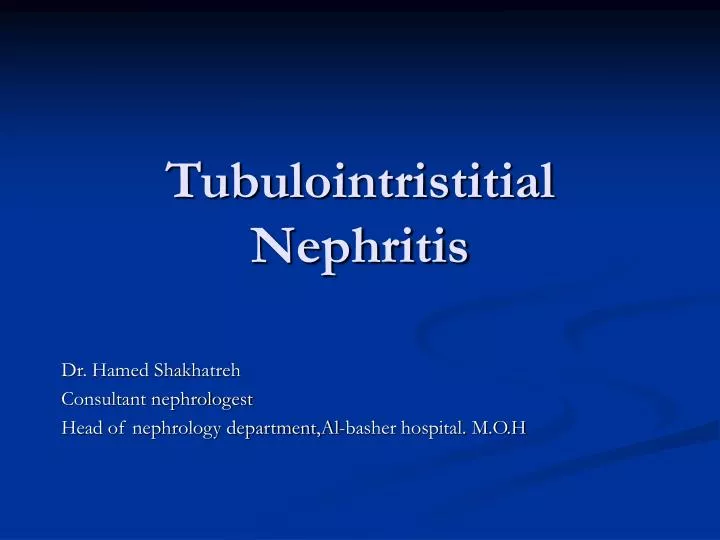 tubulointristitial nephritis