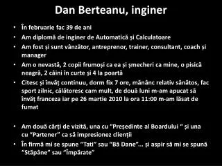 dan berteanu inginer