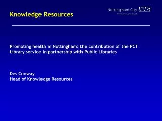 Knowledge Resources