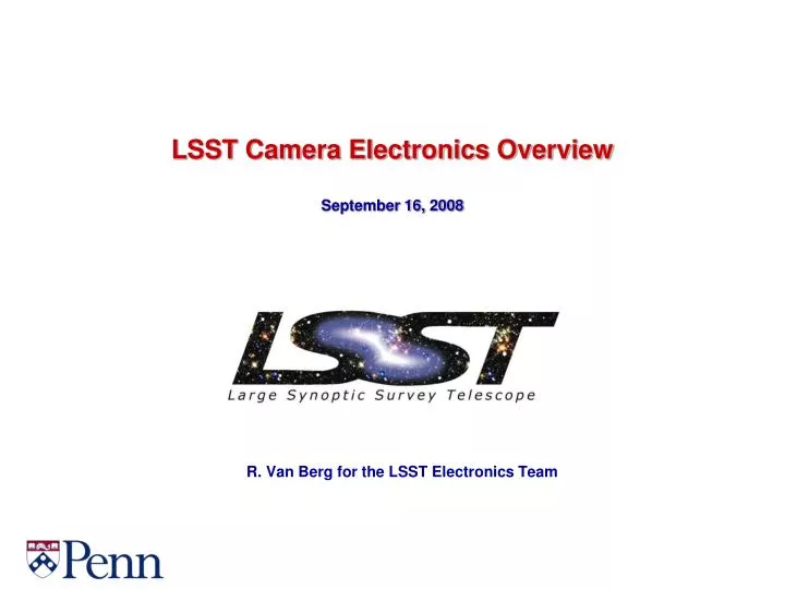 lsst camera electronics overview september 16 2008