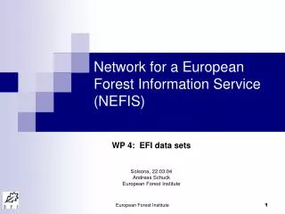 Network for a European Forest Information Service (NEFIS)