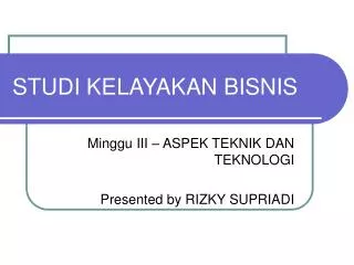 studi kelayakan bisnis