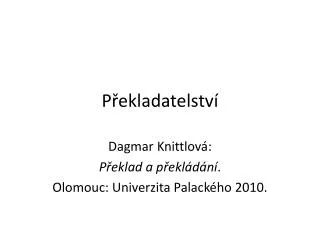 p ekladatelstv