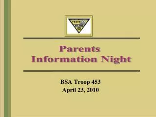 Parents Information Night