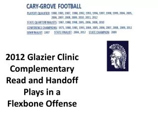 2012 Glazier Clinic Complementary Read and Handoff Plays in a Flexbone Offense