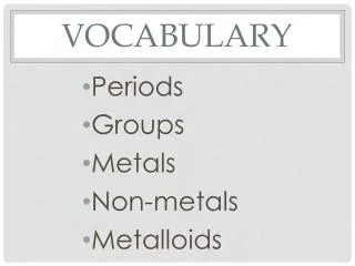 Vocabulary