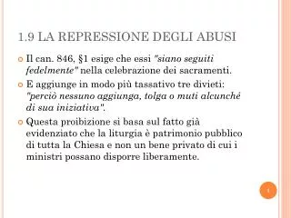 1 9 la repressione degli abusi