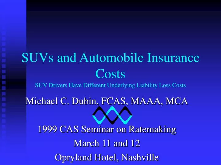 suvs and automobile insurance costs suv drivers have different underlying liability loss costs
