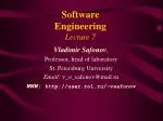 Software Engineering Lecture 7 - slide 1