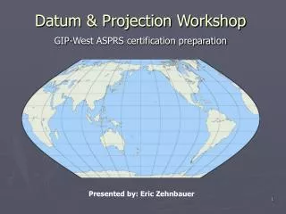 Datum &amp; Projection Workshop