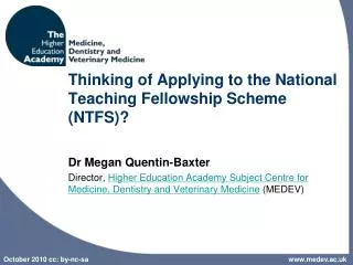 Thinking of Applying to the National Teaching Fellowship Scheme (NTFS)?