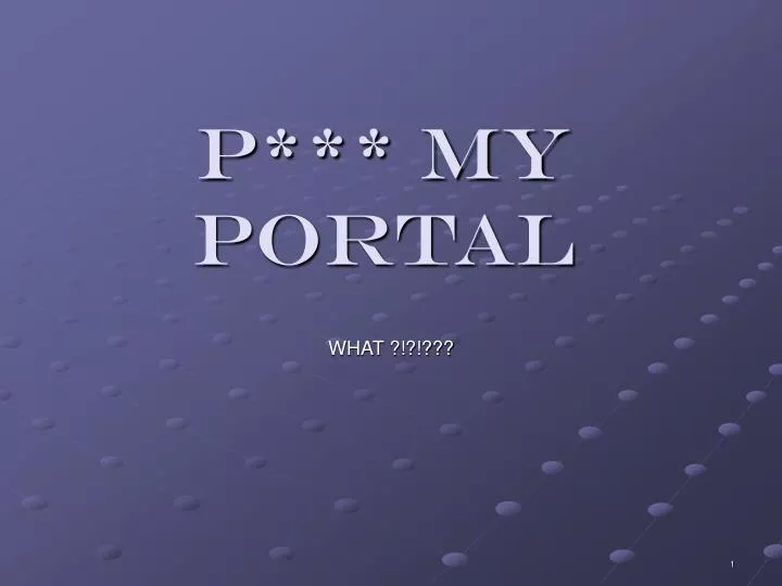 p my portal