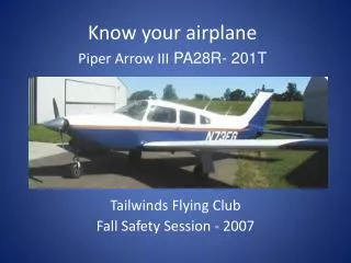 Tailwinds Flying Club Fall Safety Session - 2007