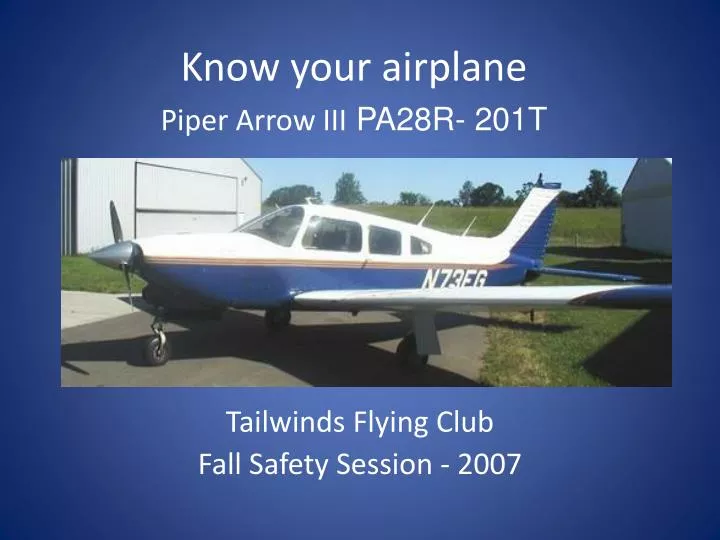 tailwinds flying club fall safety session 2007