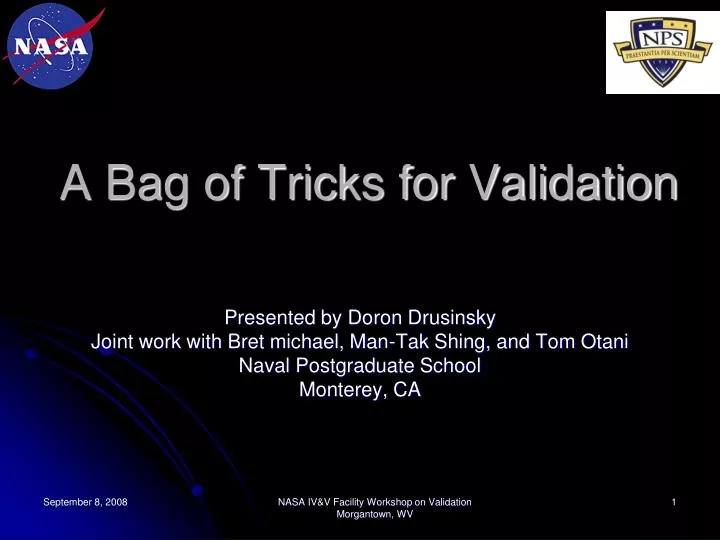 a bag of tricks for validation