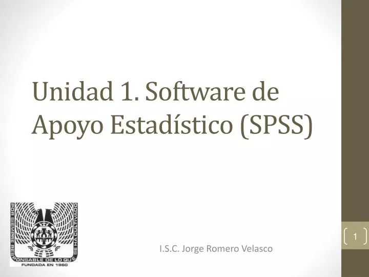 unidad 1 software de apoyo estad stico spss