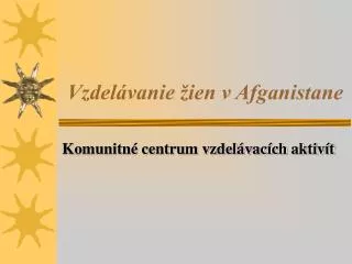 vzdel vanie ien v afganistane
