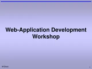 Web-Application Development Workshop