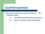 Tax-Deferred Sales in Business Acquisitions - slide 1