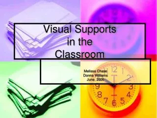 Visual Supports in the Classroom