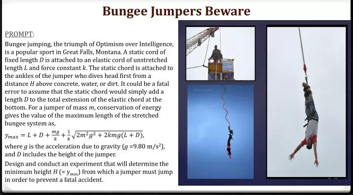 bungee jumpers beware