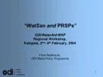 “WatSan and PRSPs”
