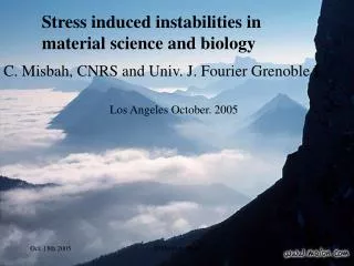 Stress induced instabilities in material science and biology