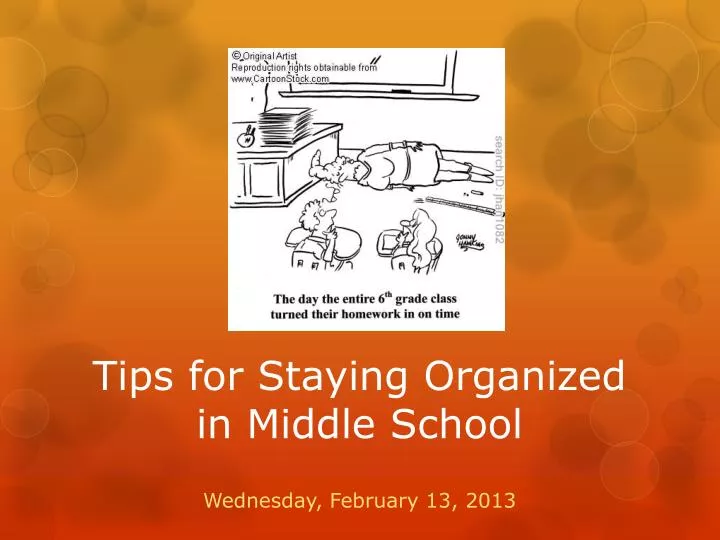 tips for staying organized in middle school