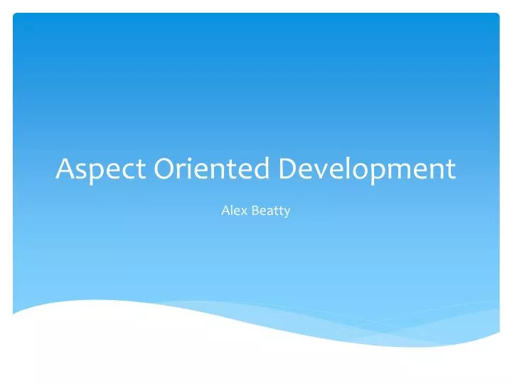 aspect oriented development