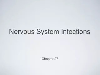 Nervous System Infections