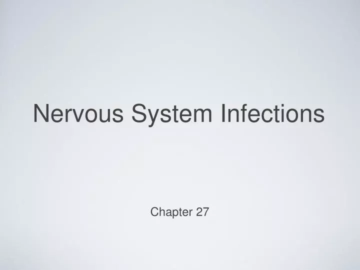 nervous system infections
