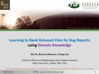 Learning to Rank Relevant Files for Bug Reports using Domain Knowledge