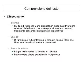 comprensione del testo