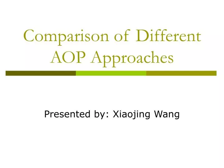 comparison of different aop approaches