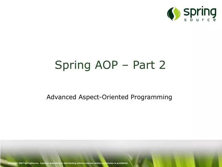 spring aop part 2