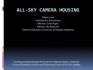 All-sky camera housing