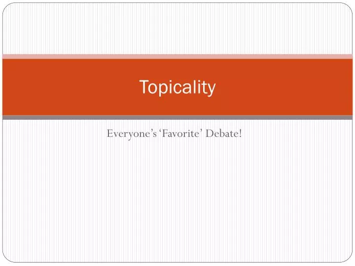 topicality