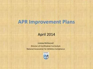APR Improvement Plans