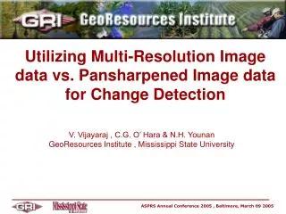 Utilizing Multi-Resolution Image data vs. Pansharpened Image data for Change Detection