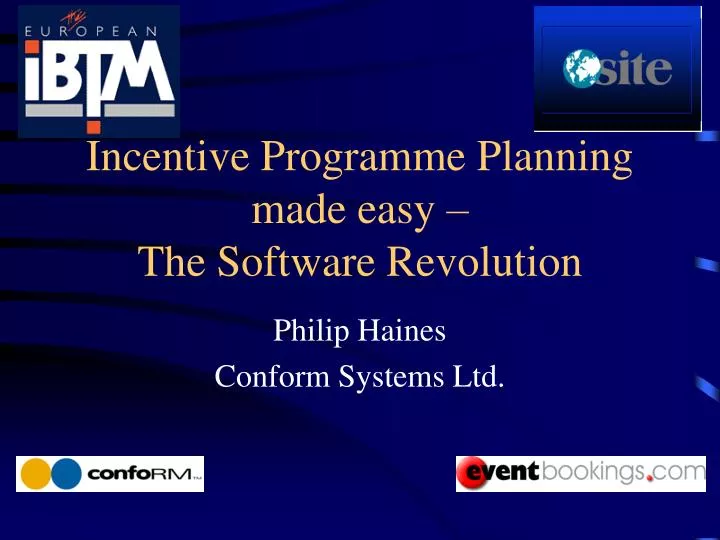 incentive programme planning made easy the software revolution
