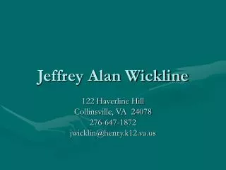 Jeffrey Alan Wickline