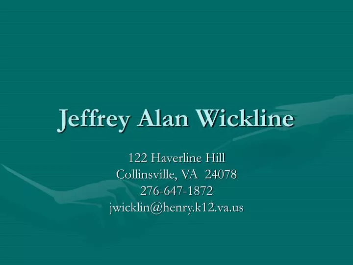 jeffrey alan wickline