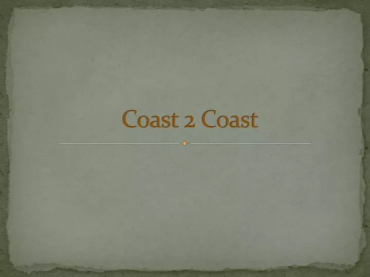 coast 2 coast
