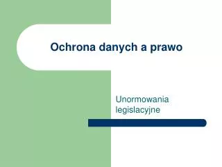 ochrona danych a prawo
